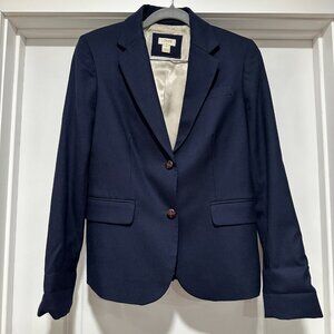 Jcrew Factory Wool Blazer Navy Blue Size 2